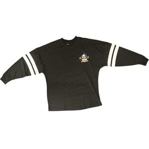 Official Disney Men Small Mickey Mouse‎ Sorority Varsity Black Jersey Preppy